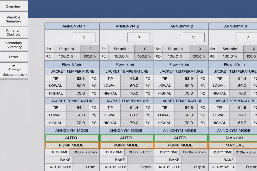 industrial control system interface overview