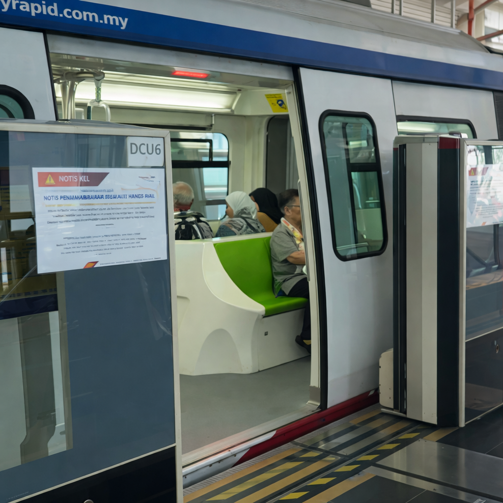 interior view of rapidkl lrt train